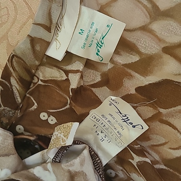 WOMENS GORGEOUS METALLIC SNAKESKIN GOTTEX HALTER SWIMSUIT AND WRAP SKIRT M - Picture 6 of 7